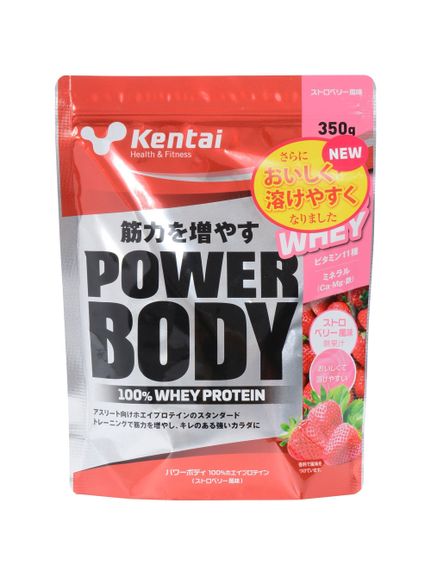 ケンタイ KENTAI パワーボディ-100%ホエイプロテイン ストロベリー 350G サプリメント ユニセックス画像