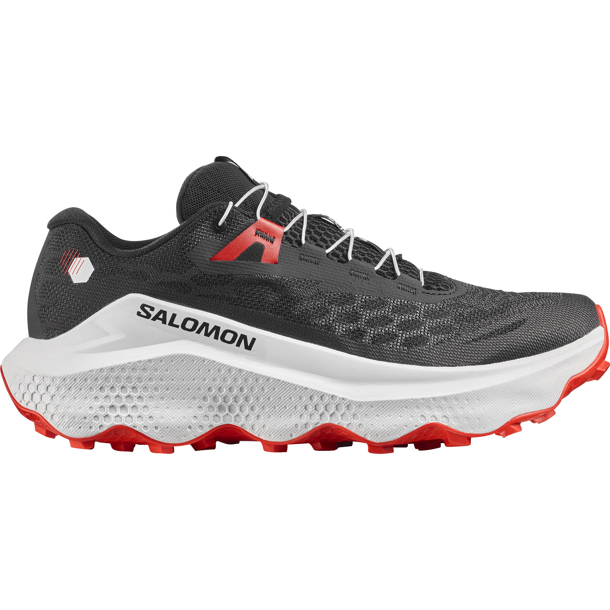 **【尖んがり10倍客体】【Salomon/サロモン】 【L49141300】 【ULTRA GLIDE 4 Black/White/Fiery Red】   トレイル フットウェア 成人男性用トレイルランニングシューズ