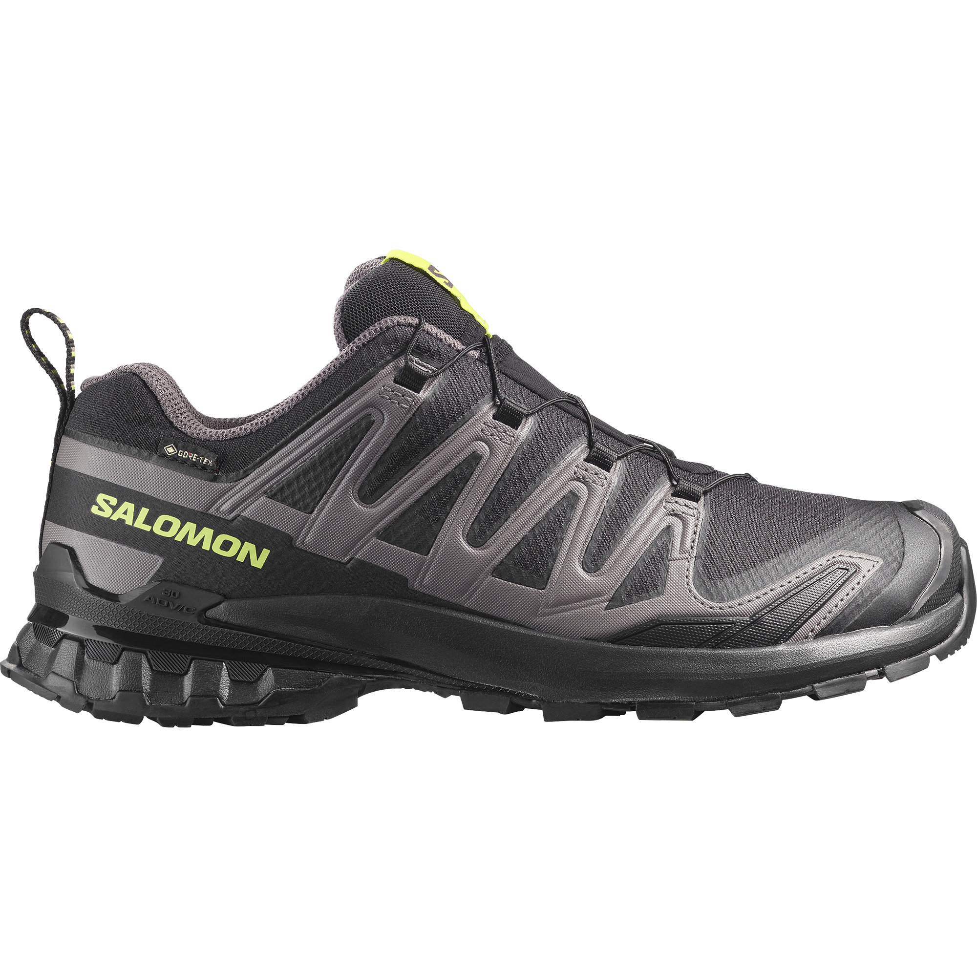 **【尖んがり10倍客体】【Salomon/サロモン】 【L47987300】 【XA PRO 3D V9 GTX Black/Dark Gull Gray/Acid Lime】   トレイル フットウェア 成人男性用トレイルランニングシューズ