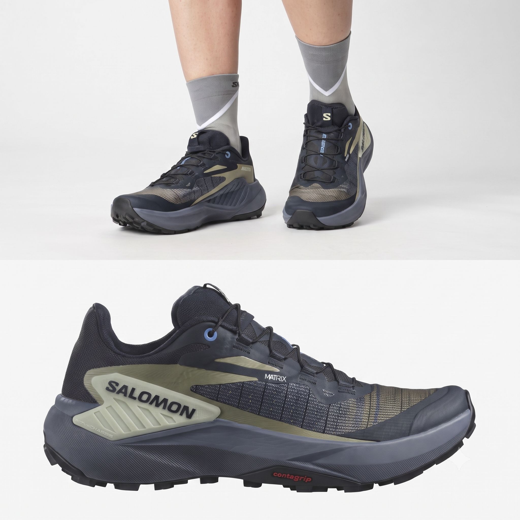 **【ポイント10倍対象】【Salomon/サロモン】【国内正規品】 【L47443200】 【GENESIS W Carbon / Grisaille / Aloe Wash】 女性 トレイル フットウェア 女性用トレイルランニングシューズ｜スポーツビーイング