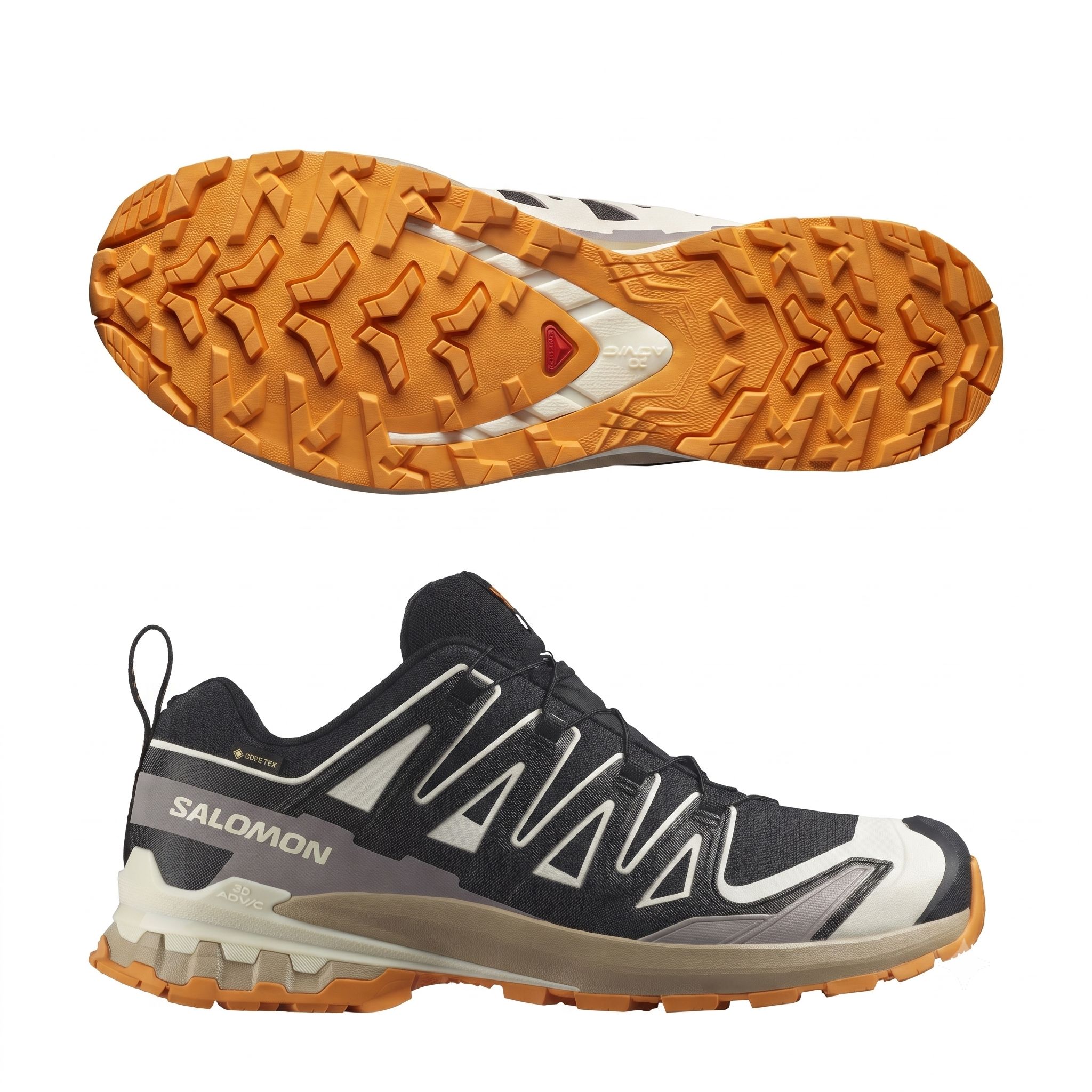 **【ポイント10倍対象】【Salomon/サロモン】【国内正規品】 【L47881900】 【XA PRO 3D V9 GTX Black/Vanilla Ice/Turmeric】 トレイル フットウェア　男性用トレイルランニングシューズ｜スポーツビーイング