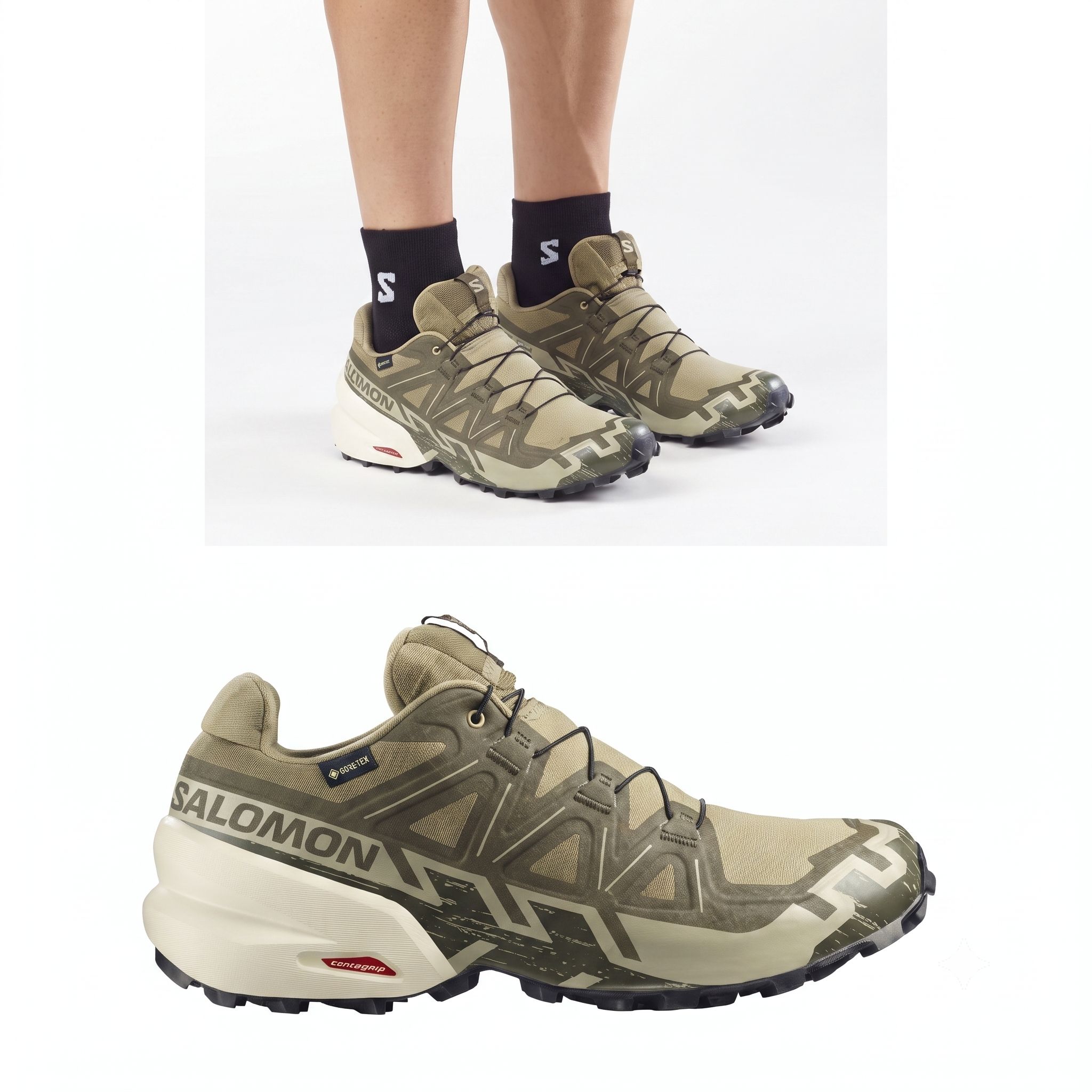 **【ポイント10倍対象】【国内正規品】【Salomon/サロモン】 【L47985500】 【SPEEDCROSS 6 GTX Aloe/Aspargus Green/Grape Leaf】 トレイル フットウェア 男性用トレイルランニングシューズ|スポーツビーイング
