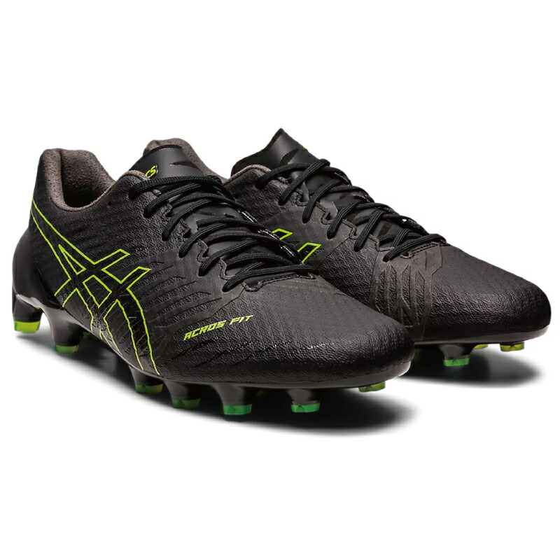 ASICS Soccer Cleats DS LIGHT ACROS 2 Black/Safety Yellow 1101A046