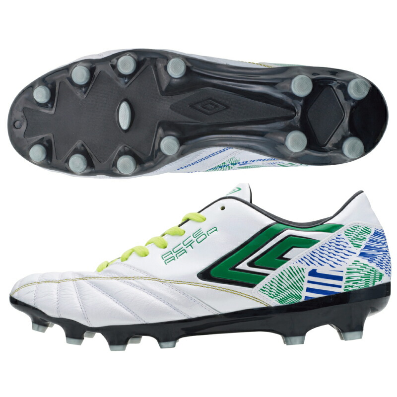 UMBRO アンブロ アクセレイター F-LASH V2 HG UU2XJA01WG WG ホワイト×グリーン サッカー スパイク 楽天市場】アンブロ アクセレイター F-LASH V2 HG ホワイト×グリーン