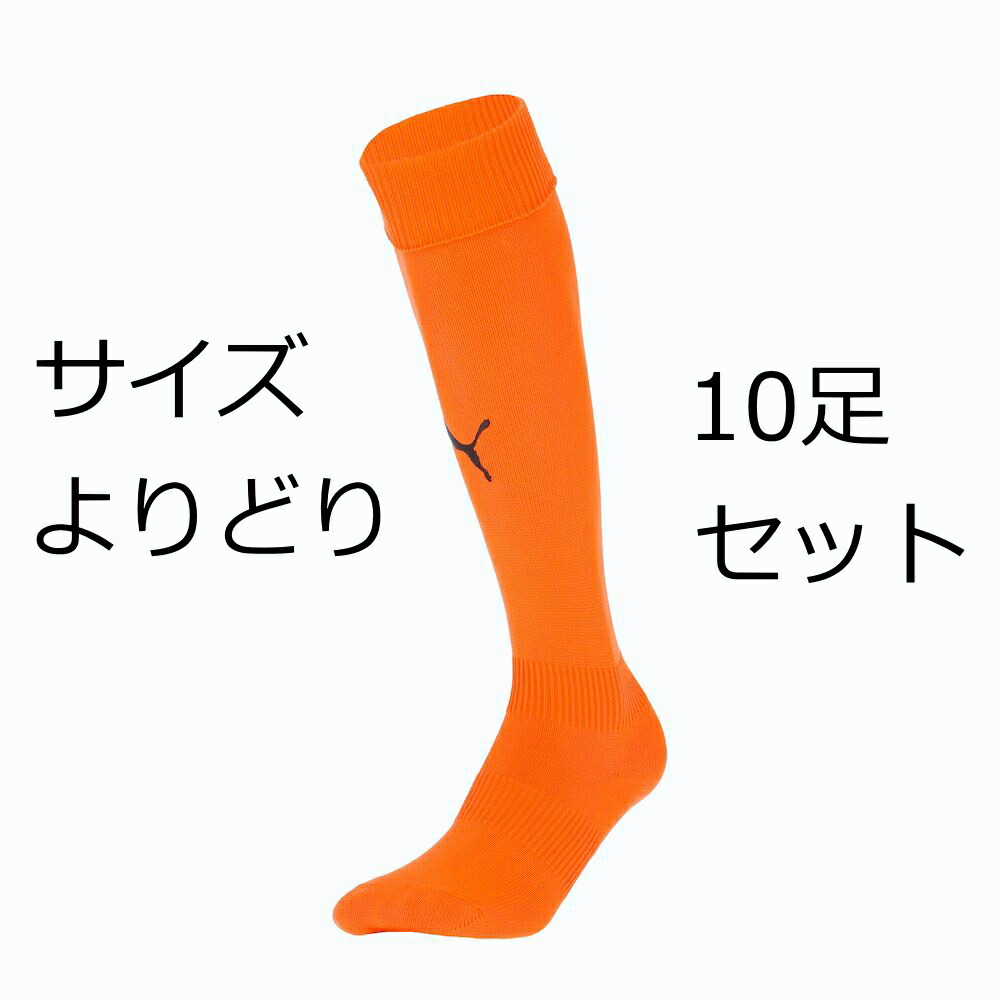 ピューマ LIGAストッキング 729879 ゴールデンポピー10足書き割り PUMA 蹴球靴下 成年者大きさ fbsocks