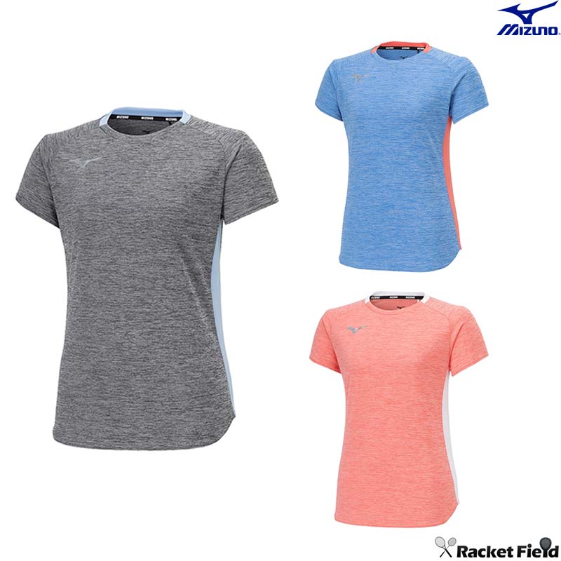 Soft Tennis Badminton Wear Mizuno Mizuno Game Shirt 62JAB207 Racket Sports Women's Sweat Absorbent Quick Dry Easy to Move In Game Shirt (Racquet Sports) [Women's]