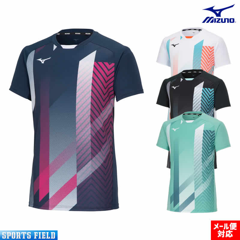 Mizuno テニスゲームシャツ ホワイト MIZUNO 【メール便可】ミズノ ゲームシャツ メンズ 男女兼用