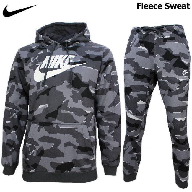 ナイキ スウェット 上下 メンズ オンライン トレーニングウェア パーカー Ar2868 Aj2112 065 カモ柄 上下セット セットアップ 防寒 保温 裏起毛 裏フリース ズボン パンツ 運動 ジム ランニング スポーツウェア ウエア 男性 Nike 大きいサイズ 180 人気 おすすめ あったか