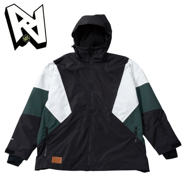 ダブルエー AA スノーボード御召しもの DIRT Jacket Venture Black/White 23/24 上衣 メンズ 貨物輸送無料