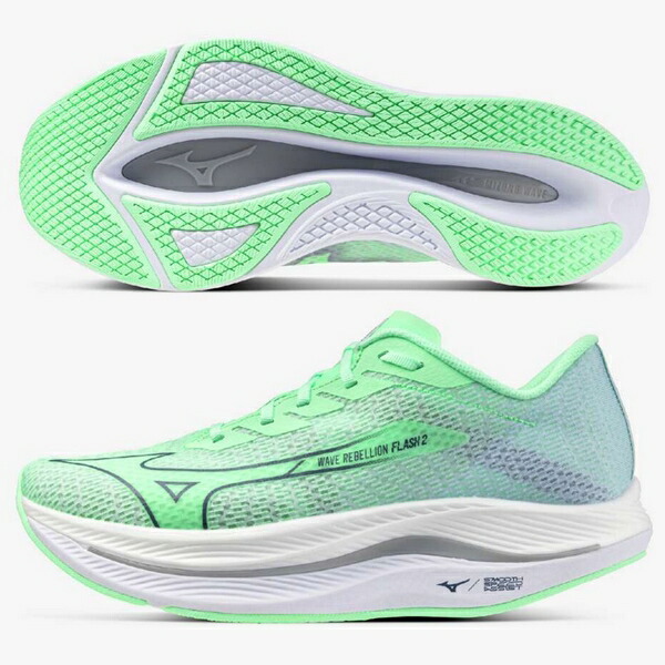 ● 即発送 ミズノ ランニングシューズ ウェーブリベリオン フラッシュ 2 厚底 MIZUNO J1GC243581 ◎