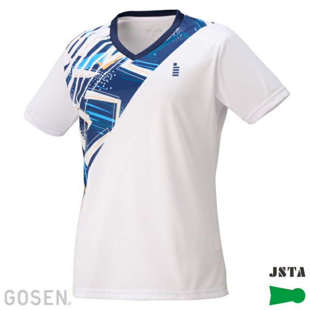 楽天市場】ゴーセン GOSEN T2541 レディース ゲームシャツ ホワイト