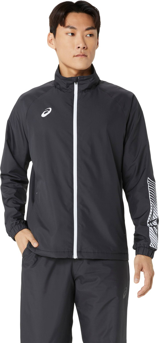 アシックス asics 2031E745 裏トリコットウインドブレーカージャケット パフォーマンスブラックxブリリアントホワイト