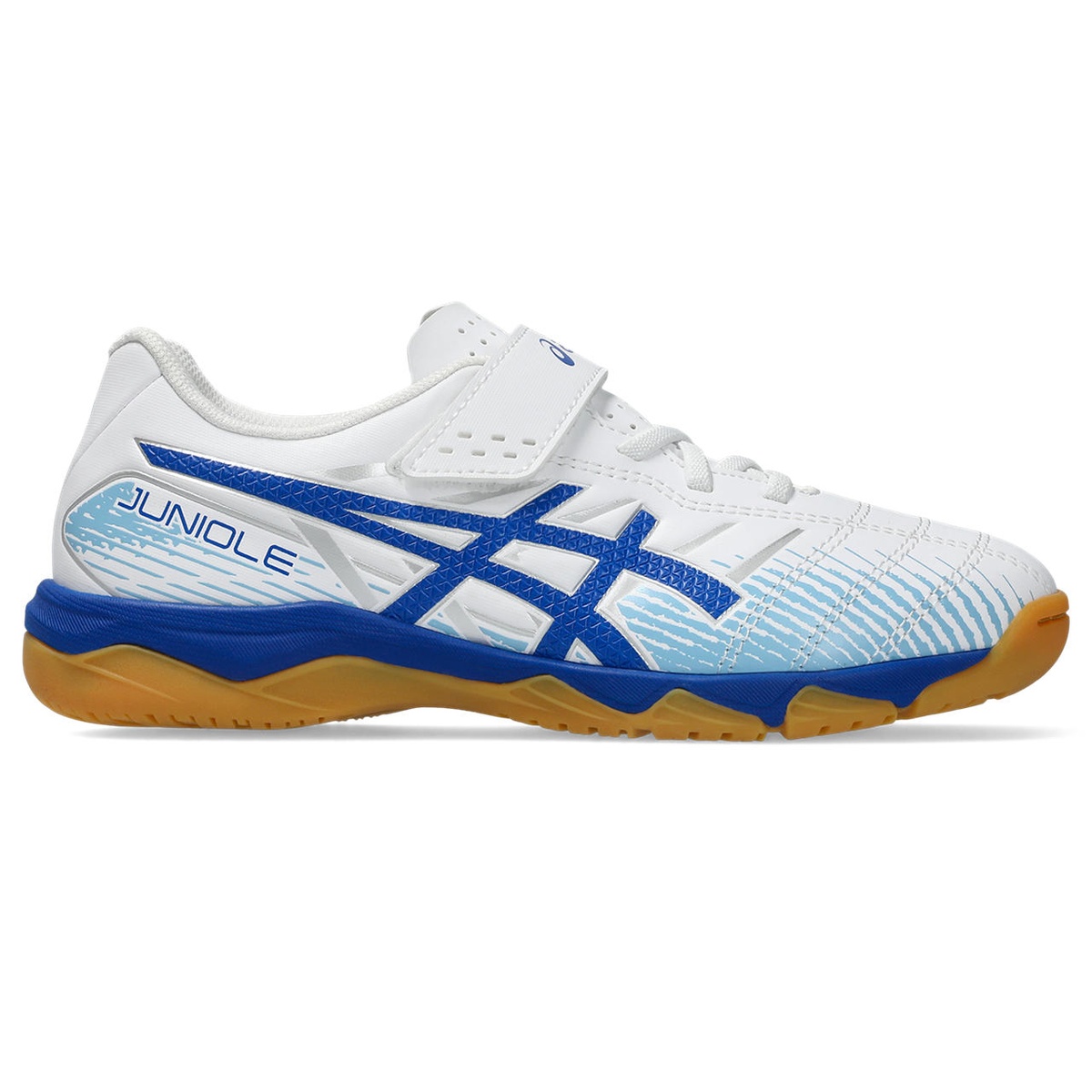 アシックス asics 1104A055 JUNIOLE 7 IN WHITE/ASICS BLUE
