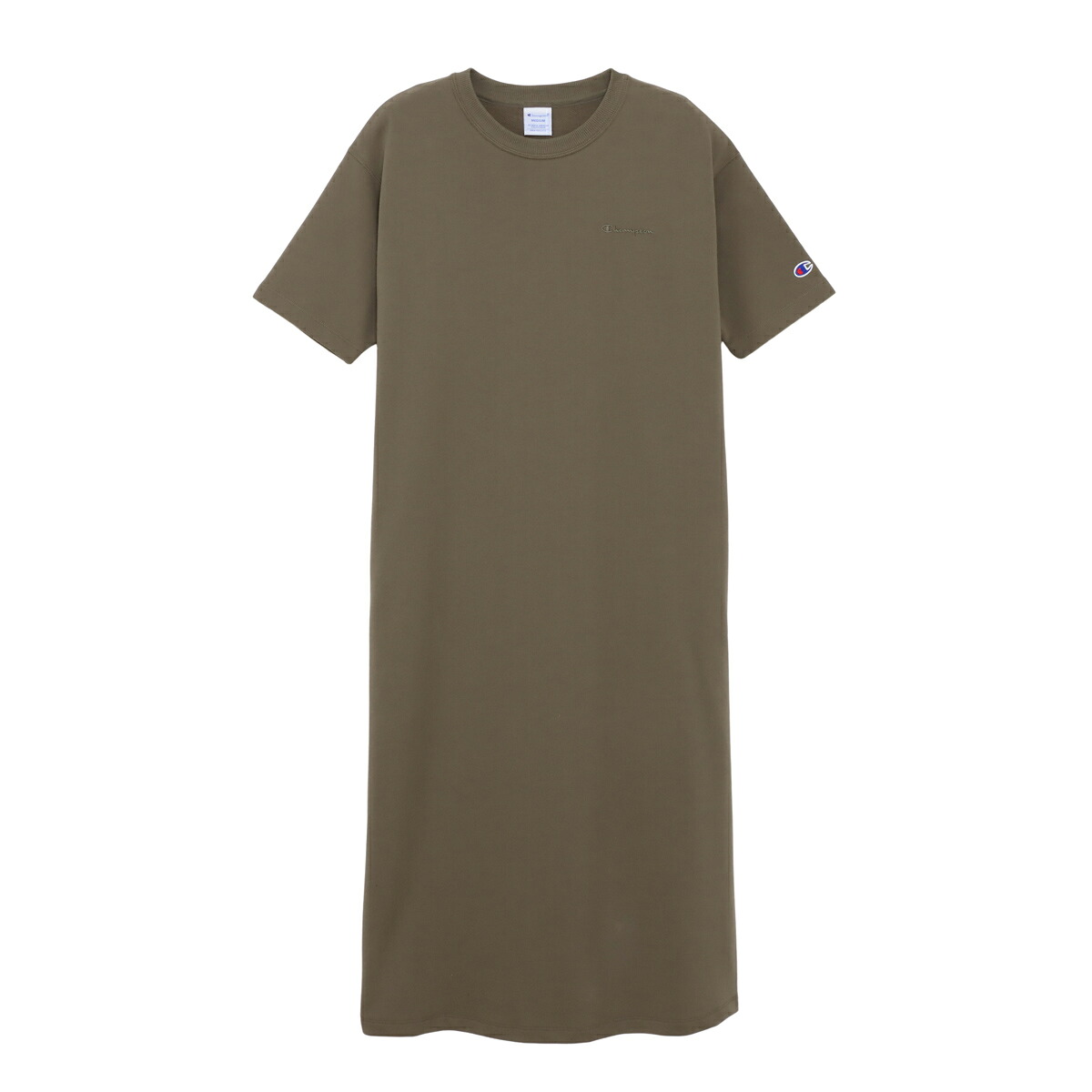 チャンピオン CHAMPION CW-D010 SWEAT S/S ONEPIECE DRESS オリーブドラブ