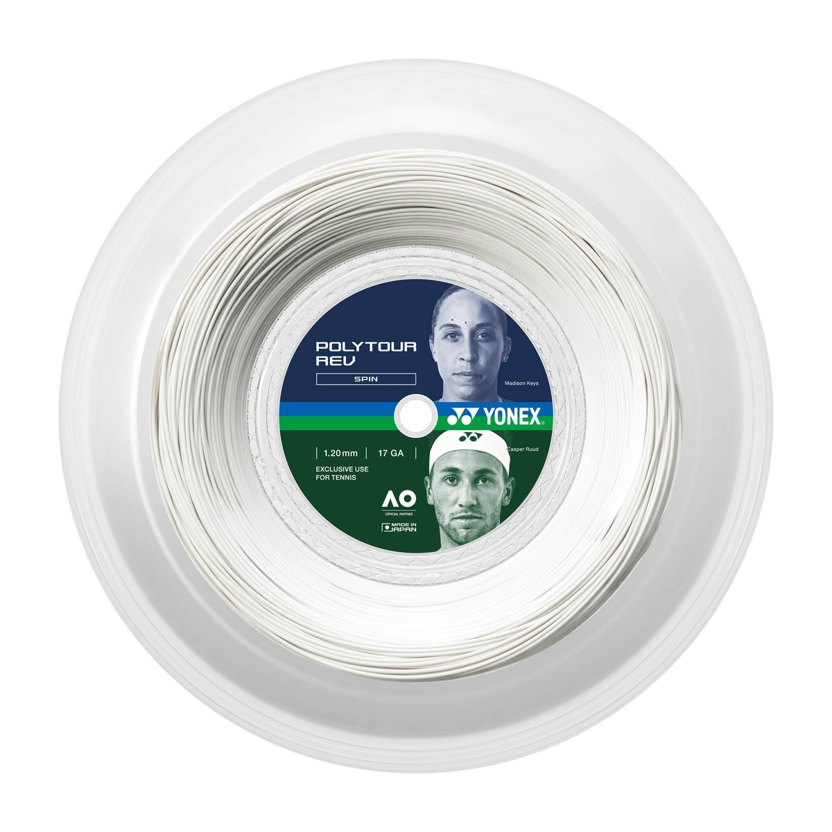 ヨネックス YONEX PTR120R2 ポリツアーレブ120(200M) W.白いこと