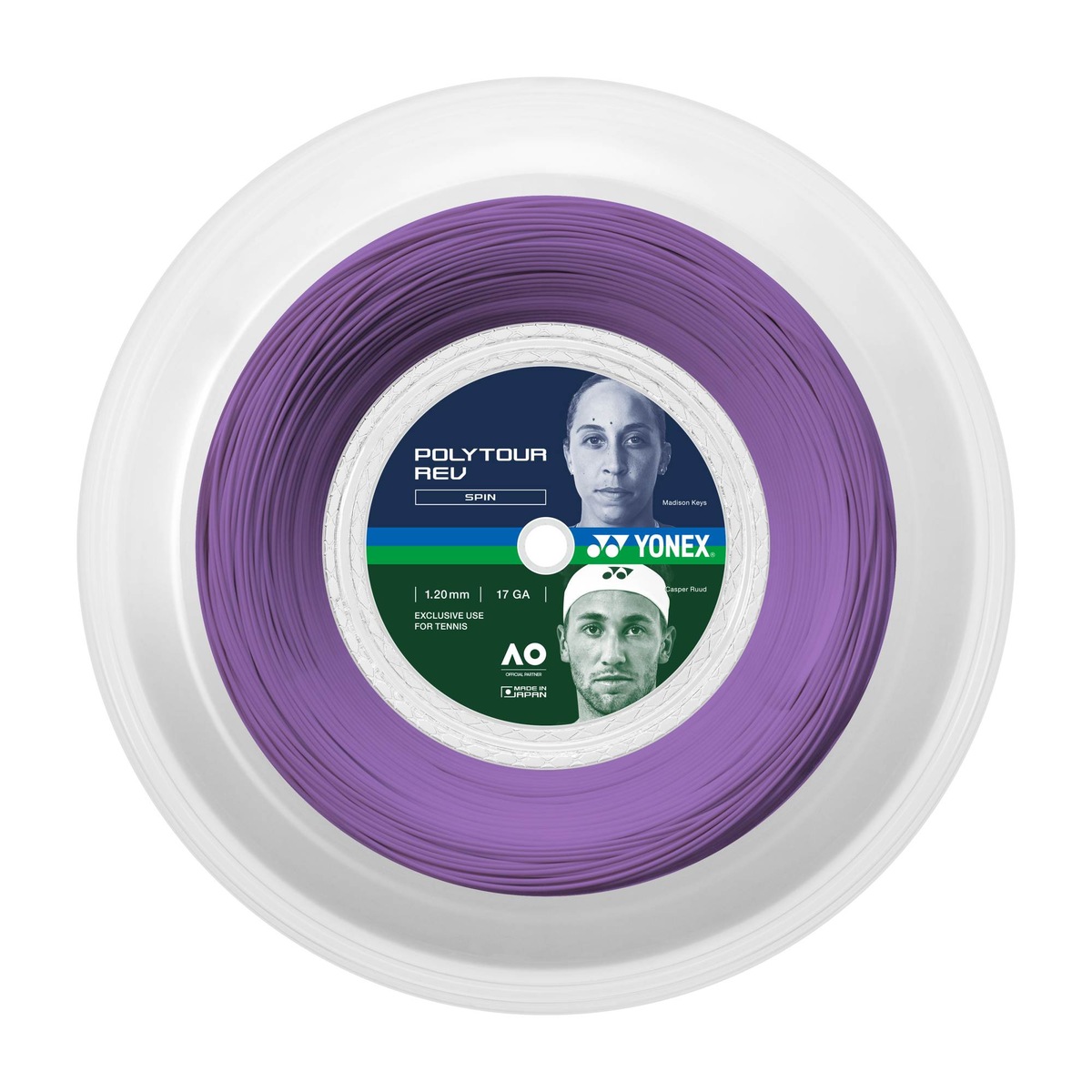 ヨネックス YONEX PTR120R2 ポリツアーレブ120(200M) PU.パープル