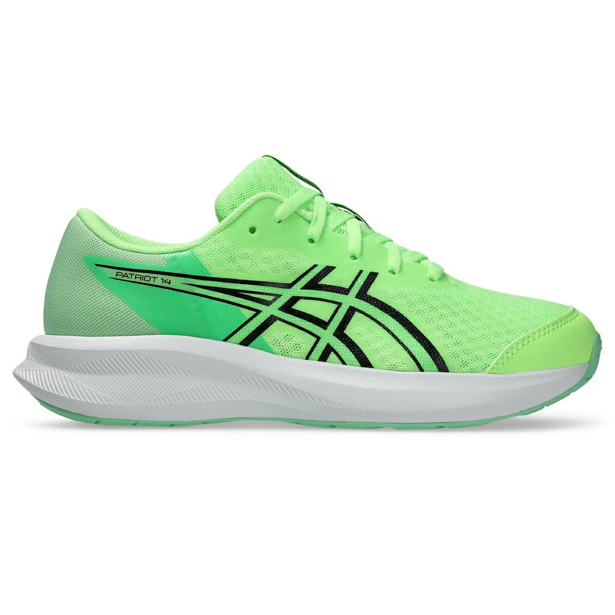 アシックス asics 1014A392 PATRIOT 14 GS ILLUMINATE GREEN/BLACK