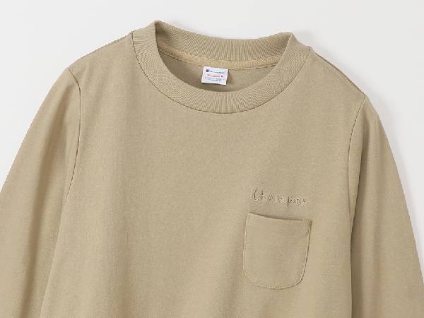 チャンピオン Champion Onepiece Dress ワンピース レディース 秋 冬 コットン ベージュ カジュアル 長袖 ワンピース ドレス Cw U412 780 Liceochiloe Cl