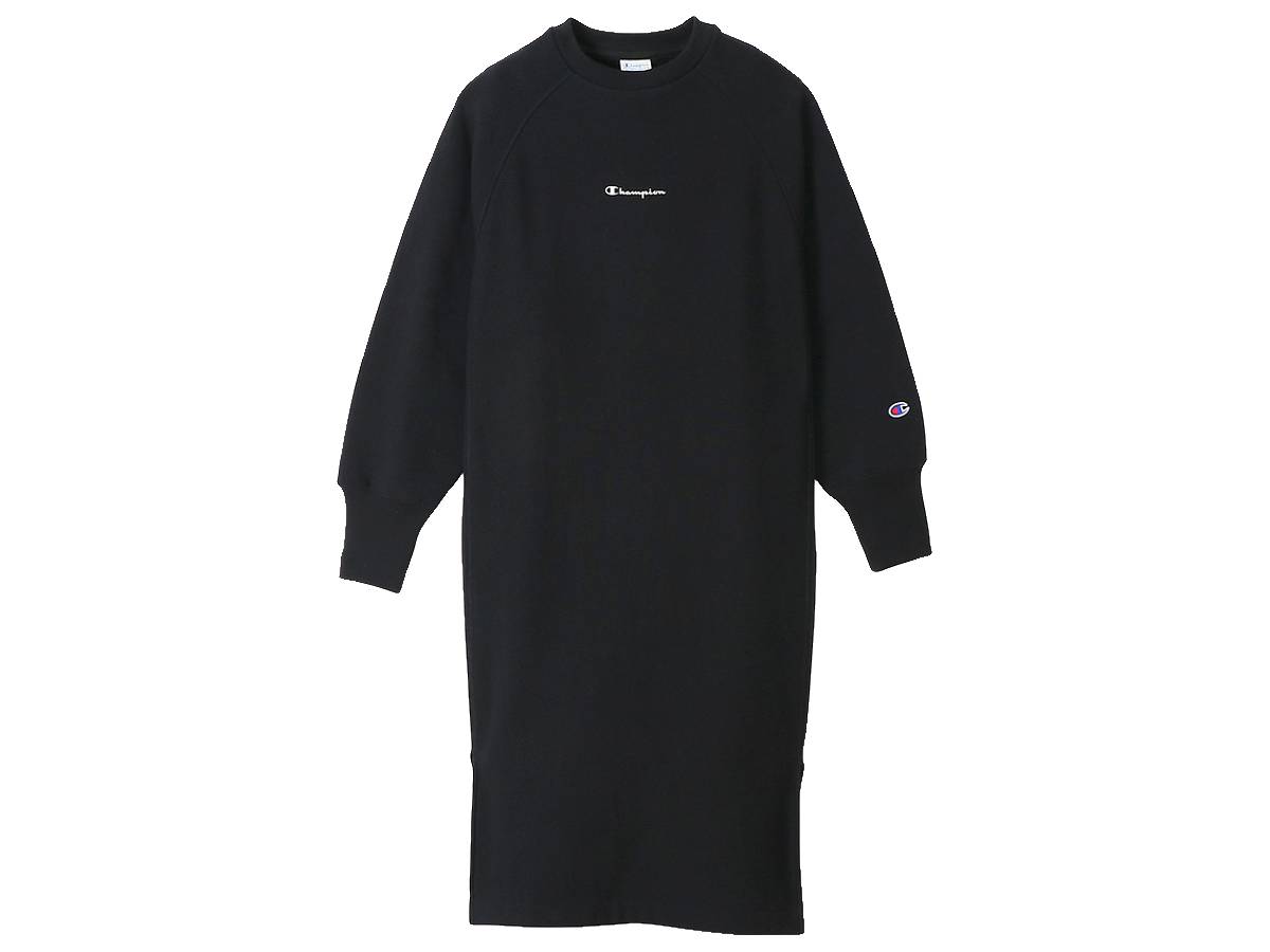 チャンピオン Champion Reverse Weave Onepiece リバースウィーブ ワンピース レディース 秋 冬 コットン ブラック 黒 カジュアル 長袖 ワンピース Cw U007 090 Fitzfishponds Com