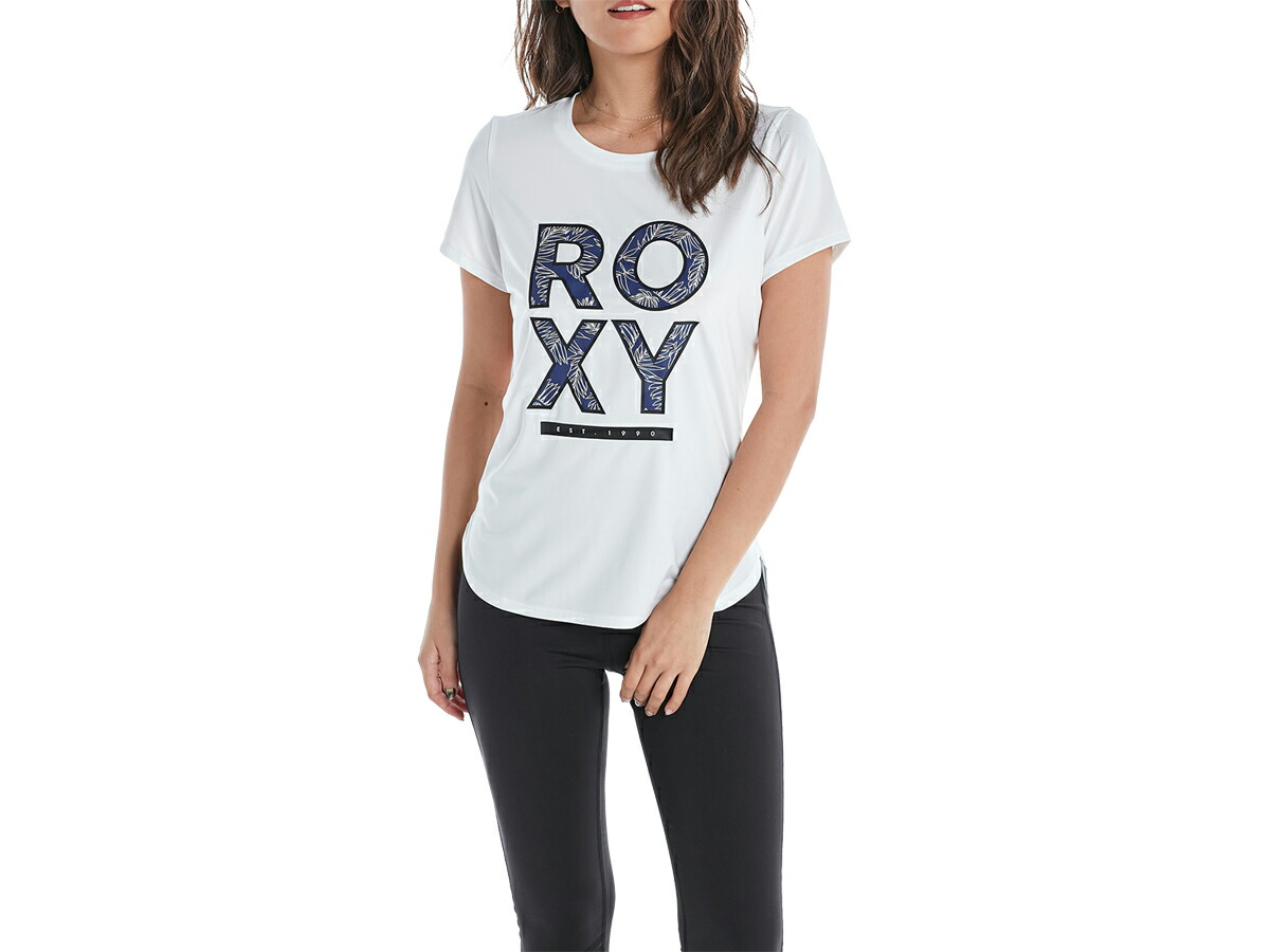 ロキシー ROXY RST214528-WHT SMOOTH Tシャツ UVカット スポーツ スムーズ フィットネス ホワイト レディース 半袖  吸汗速乾 夏 春 水陸両用 白 【ついに再販開始！】 SMOOTH