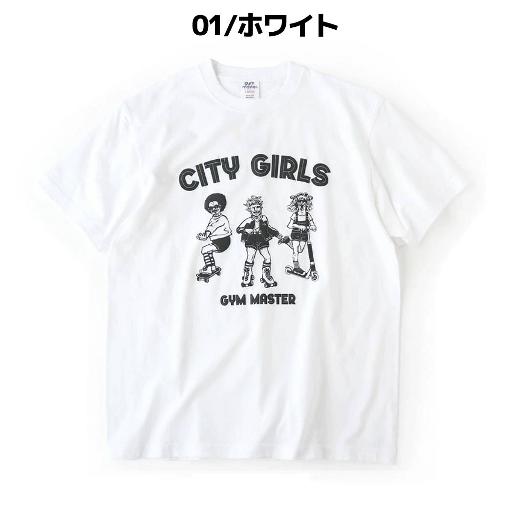 ジムマスターgymmaster5.6ozCITYGIRLSTee5.6オンスシティガールユニセックス春夏秋コットンホワイトグレーブラックグリーンカジュアル半袖シャツG89268601020542