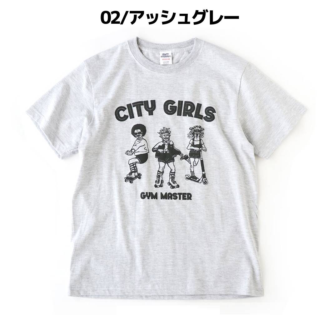ジムマスターgymmaster5.6ozCITYGIRLSTee5.6オンスシティガールユニセックス春夏秋コットンホワイトグレーブラックグリーンカジュアル半袖シャツG89268601020542