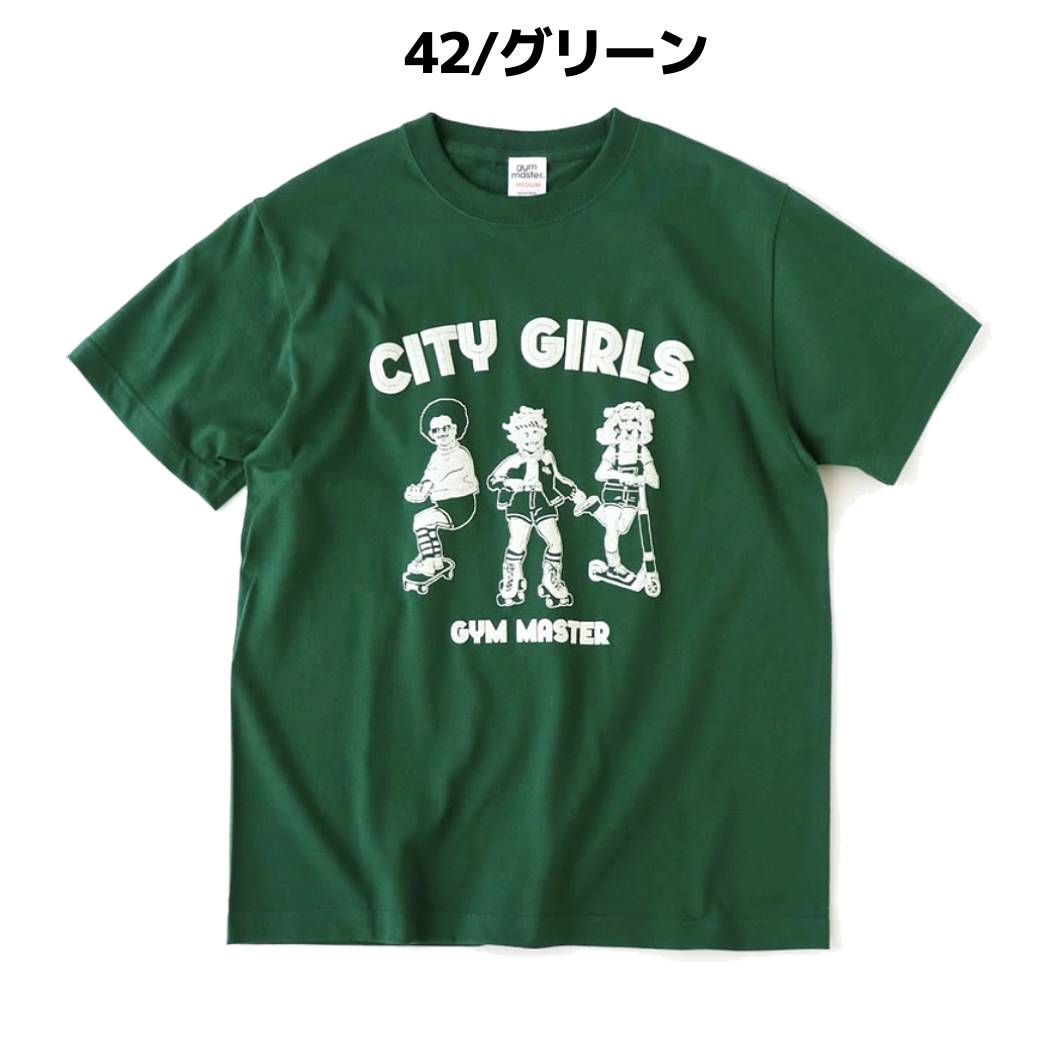 ジムマスターgymmaster5.6ozCITYGIRLSTee5.6オンスシティガールユニセックス春夏秋コットンホワイトグレーブラックグリーンカジュアル半袖シャツG89268601020542