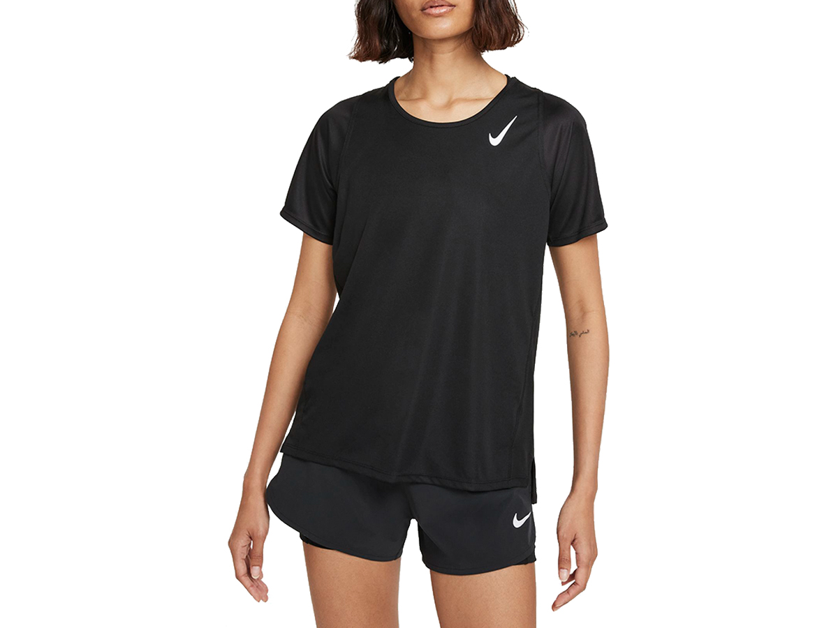 ナイキ NIKE Dri-FIT レース S/S トップ レディース 春 夏 ブラック 黒 スポーツ フィットネス 半袖 Tシャツ  DD5928-010 | スポーツマリオ