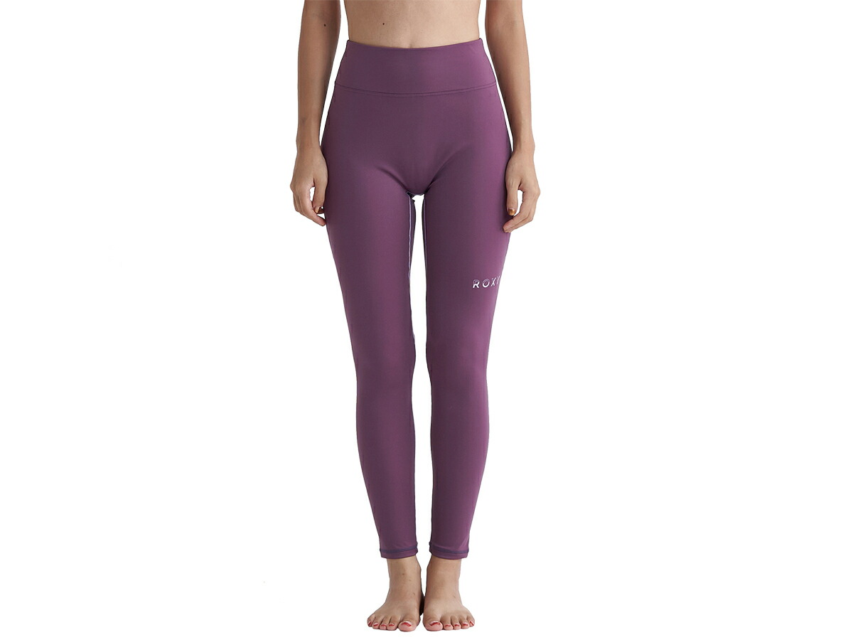 ロキシー ROXY NEUTRAL WAVE LEGGINGS ニュートラル ウェーブ レギンス レディース オールシーズン 水陸両用 速乾 UVカット パープル 紫 スポーツ フィットネス ロング タイツ RPT242501-PLU