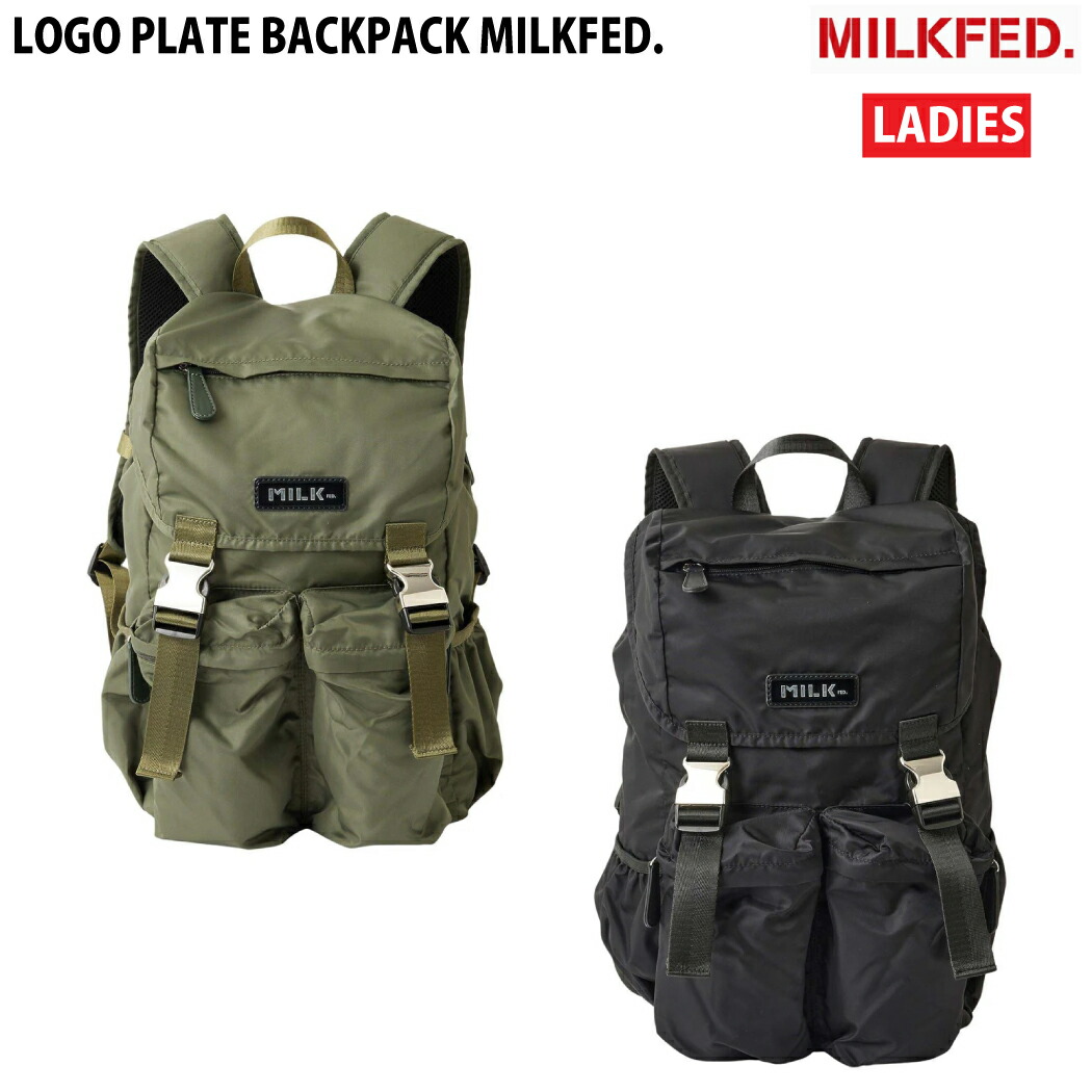 ミルクフェド MILKFED. LOGO PLATE BACKPACK リュック バックパック カジュアル バッグ 103241053005 10 51