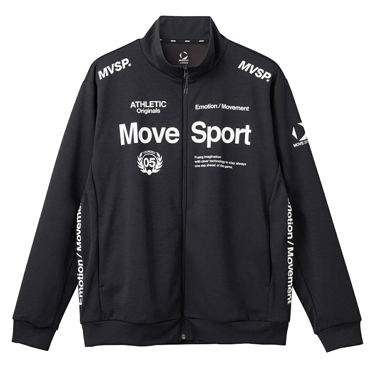 ムーブスポーツ MOVESPORT SUNSCREEN TAIKYU サンスクリーン タイキュウ ジャージジャケット 石川祐希選手着用 メンズ ブラック 黒 スポーツ トレーニング フルジップ ジャケット ST5SJG12M-BK01