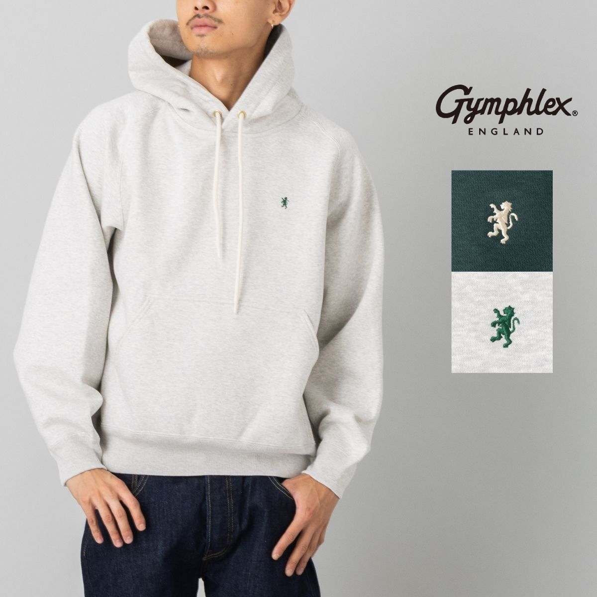 ジムフレックス GYMPHLEX 長袖 スウェットパーカー スウェット 長袖 パーカー フーディー 裏起毛 メンズ プルオーバー 春 秋 冬 カジュアル シンプル 刺繍 GY-C0294