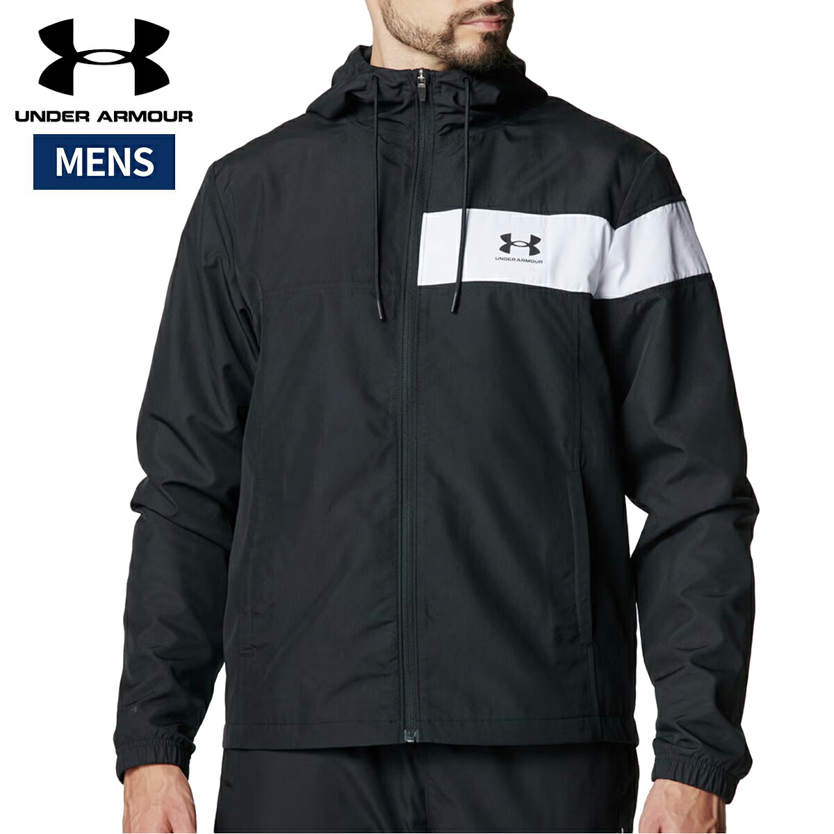 アンダーアーマー UNDER ARMOUR UAメッシュ ライナー カラーブロック ジャケット メンズ 秋 冬 ブラック 黒 スポーツ トレーニング パーカー ジャケット 6007836-001