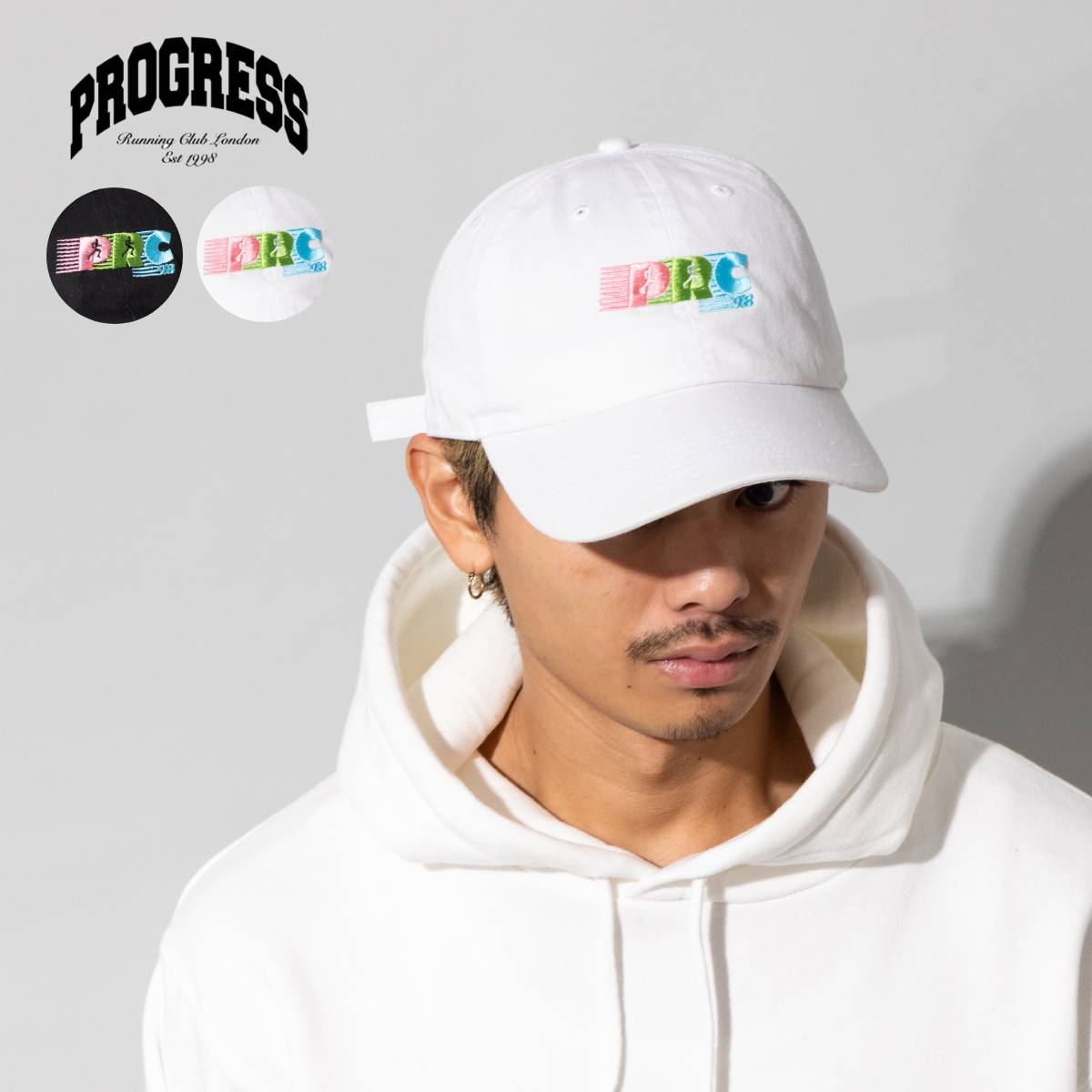 プログレスランニングクラブ PROGRESS RUNNING CLUB PRC98 Cap ロゴキャップ 2025AW 一般 コットン カジュアル スポーツ ランニング 帽子 男女兼用 ユニセックス PRC-25AWCAP2