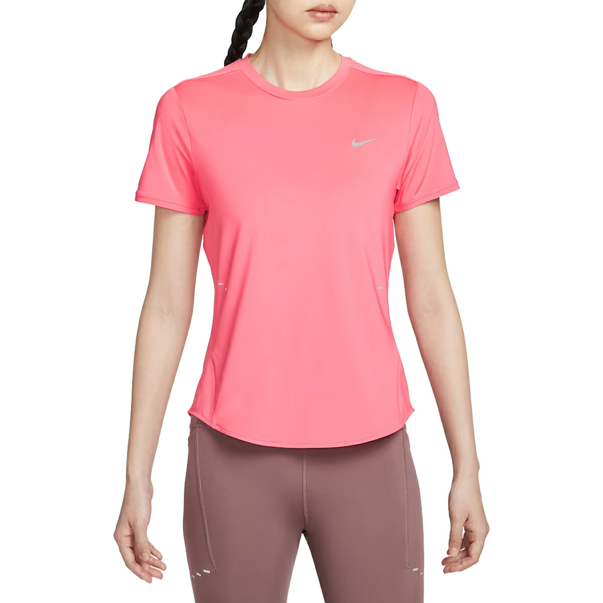 ナイキ NIKE Dri-FIT スウィフト ショートスリーブ ランニングトップ レディース 春 夏 ピンク 桃色 スポーツ フィットネス 半袖 Tシャツ HM9699-897