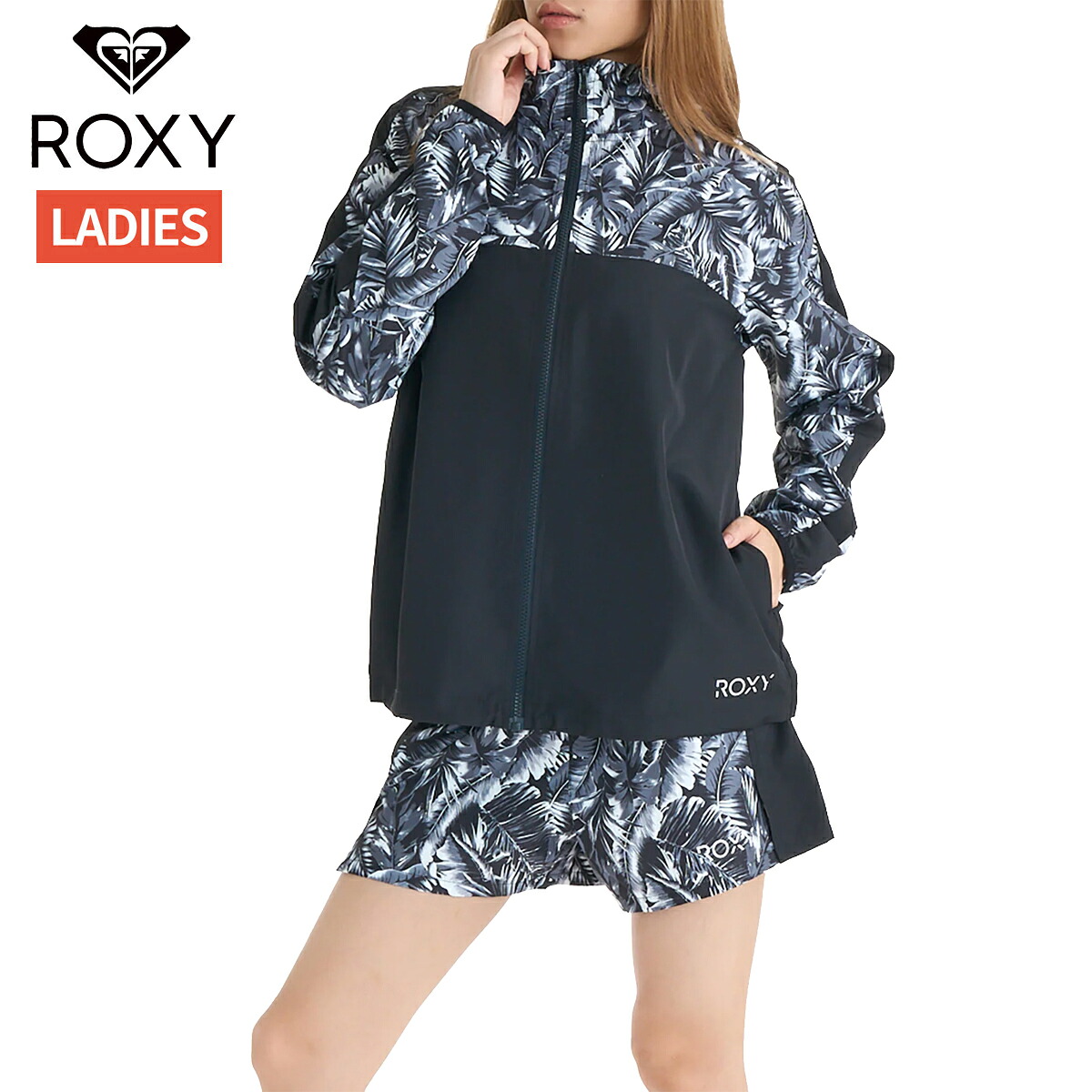 ロキシー ROXY GLOW YOUR WAY JACKET グロウ ユア ウェイ ジャケット レディース 撥水 ブラック 黒 スポーツ フィットネス パーカー ジャケット RJK261515-BLK