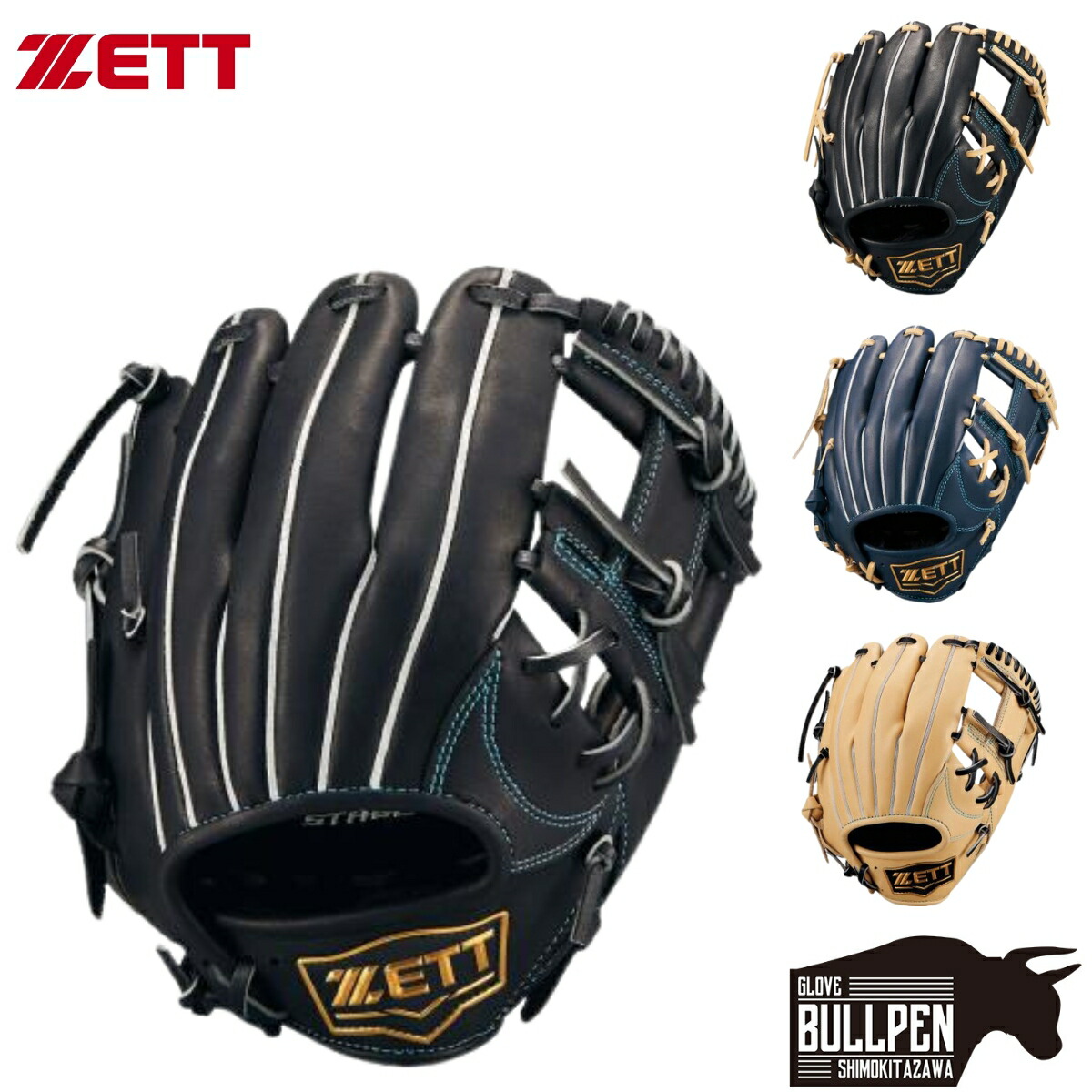 ゼット ZETT ZEROONESTAGE ゼロワンステージ 少年軟式用グラブ 内野手用 ジュニア 野球 軟式 グローブ 二塁手 遊撃手 BJGB71510F