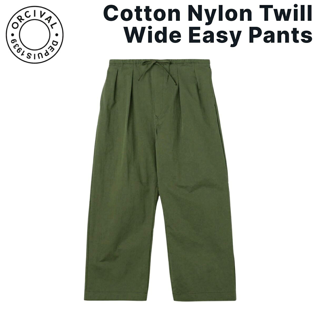 オーシバル オーチバル ORCIVAL Cotton Nylon Twill Wide Easy Pants コットンナイロンツイル ワイドイージーパンツ レディース 股上深め ポケット 2タック ドローコード ゴムウエスト OR-E0282