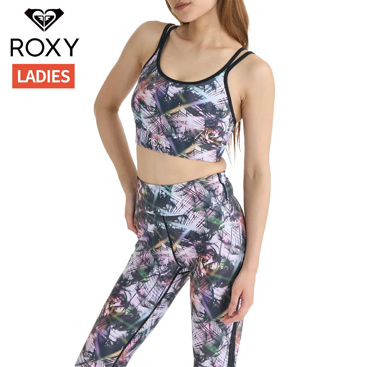 ロキシー ROXY BREEZE FLOW BRA ブリーズ フロー ブラトップ レディース オールシーズン 水陸両用 速乾 UVカット マルチカラー スポーツ フィットネス スポーツブラ ブラトップ RBR262564-MUL