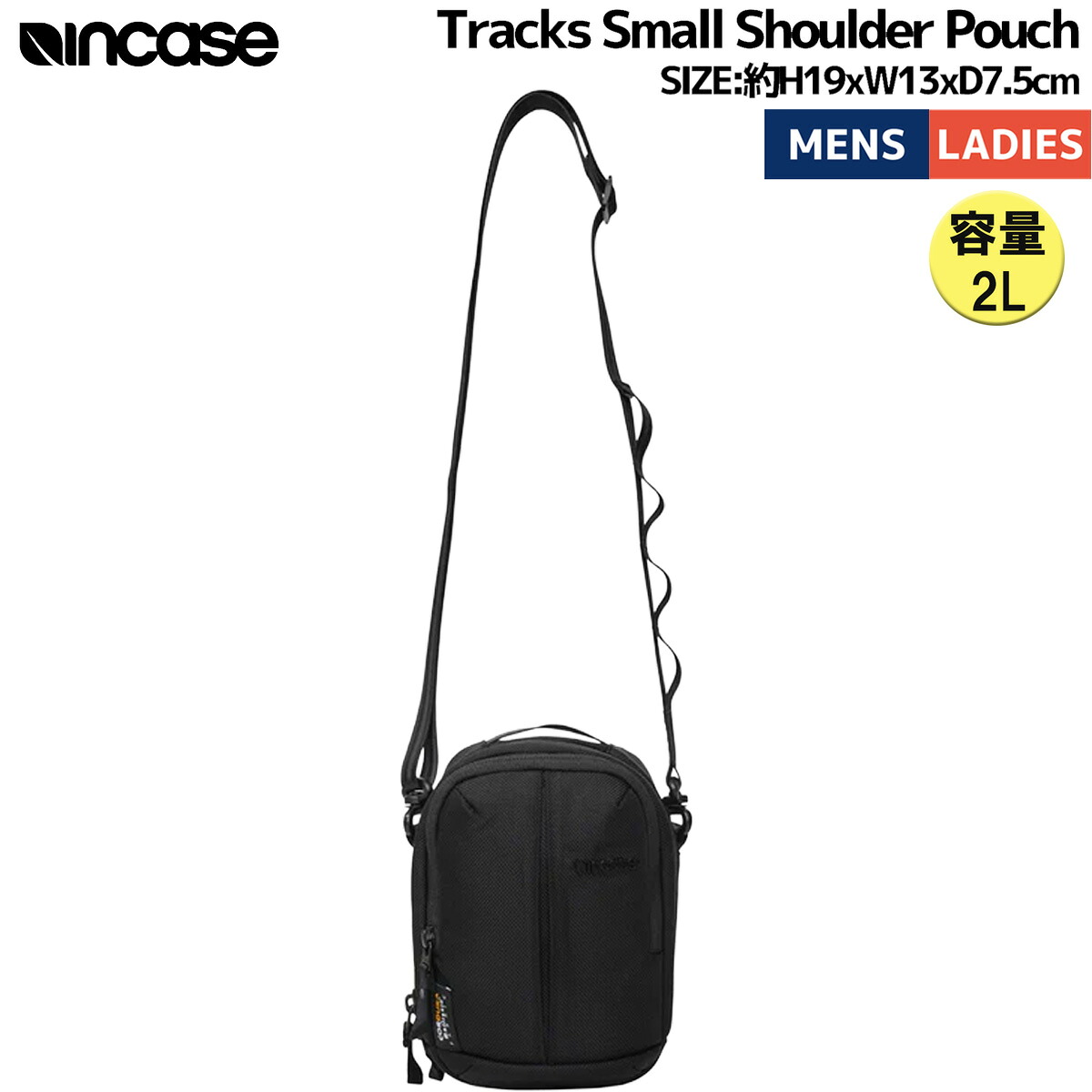 インケース incase 【apple公認】Tracks Small Shoulder Pouch / 2L -Black- メンズ レディース ユニセックス カジュアル バッグ ショルダー 肩掛け 携帯収納 オールシーズン 旅行 ポーチ 137253053001|スポーツマリオ