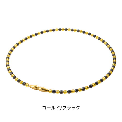 ファイテン phiten RAKUWA首飾り EXTREME 水晶振り合う 50糎 ゴールド/黒いこと 磁気首飾り 0223TG909553