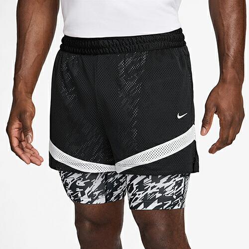 ナイキ NIKE Dri-FIT ICON 2in1 4インチ バスケットボールショーツ メンズ HJ3894-010