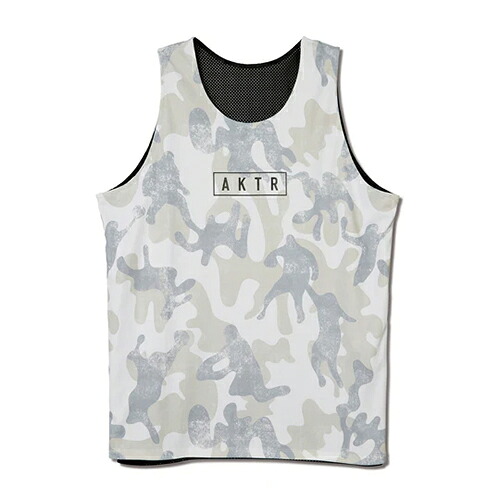 アクター AKTR PLAY CAMO REVERSIBLE TANK WHxBK ノースリーブ タンクトップ ユニセックス バスケットボール 225-011001-WHxBK 6,006円