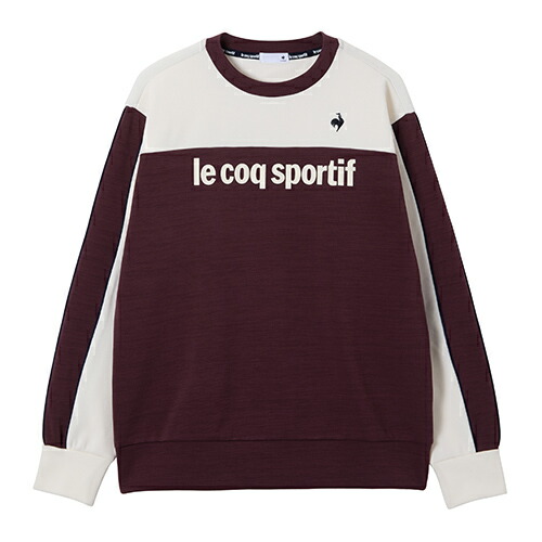 ルコック le coq sportif ハーフゲージニットクルーネックスウェット トレーニング/ジム・カジュアル 長袖 メンズ LU5FSW42M-WR00