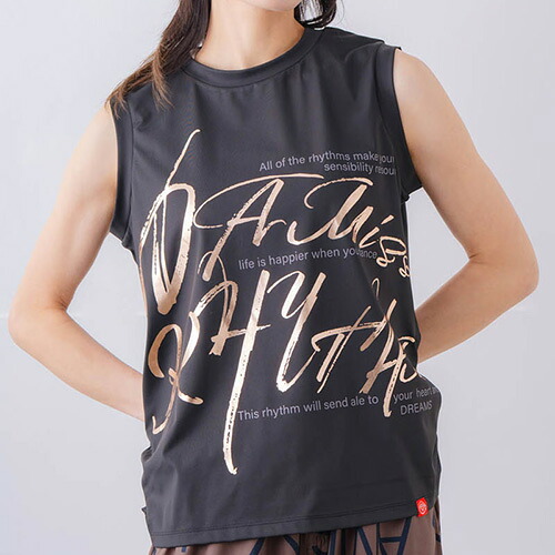 ダミス DA MISS ブラッシュロゴワイドタンク タンクトップ フィットネス ウィメンズ 1533-1620-BLK