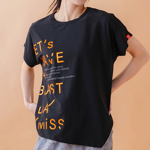 ダミス DA MISS チュニックラインアシメTシャツ 半袖 フィットネス ウィメンズ 1534-1455-BLK