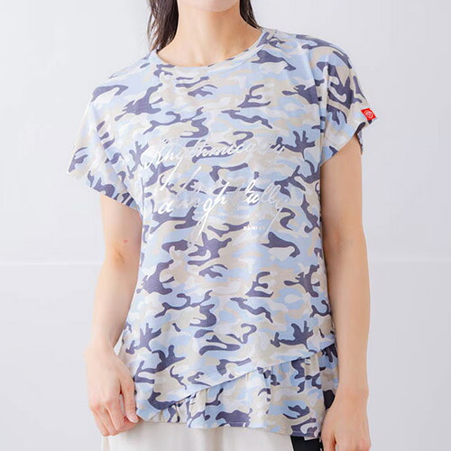 ダミス DA MISS ソフト迷彩Tシャツ 半袖 フィットネス ウィメンズ 1534-1459-BLU