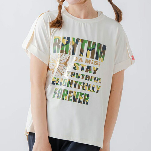 ダミス DA MISS ARMYロゴＴシャツ フィットネス 半袖 ウィメンズ 1634-1621-IVO
