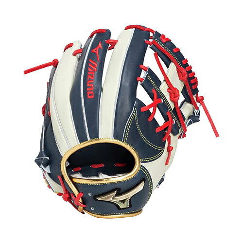 ミズノ MIZUNO 軟式用【世界的エリート】勝色寄せあわせ【内野手手用／大いさ9】 ベイスボール 地球儀/グローブ 1AJGR34303-2903