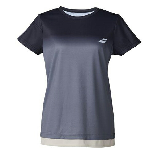 バボラ Babolat CLUB SHORT SLEEVE SHIRT 庭球 プルオーバー 半袖 ウィメンズ BWG6330C-BK00